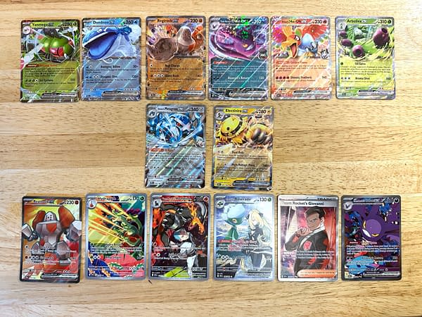 Pokémon TCG: Scarlet & Violet – Destined Rivals cards. Credit: Theo Dwyer