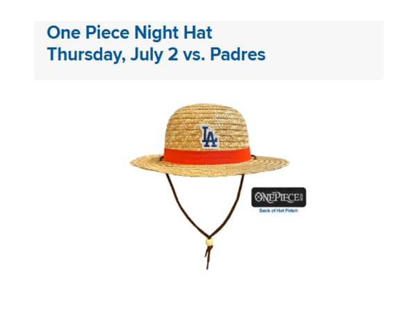 One Piece Night Returning to Dodger Stadium on July 2nd: Details