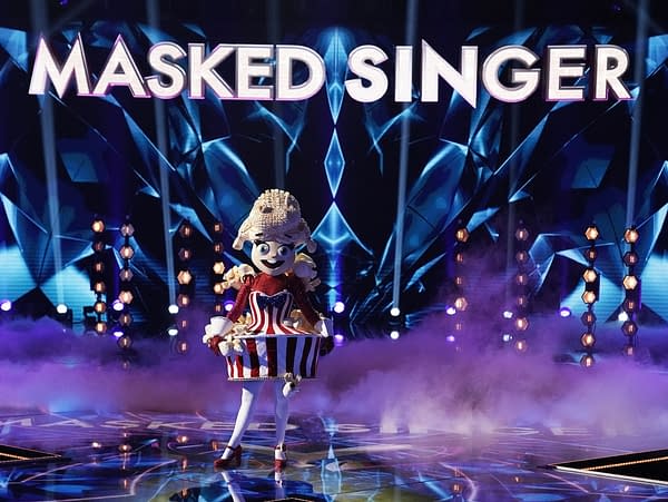 THE MASKED SINGER: Popcorn in the ÒThe Group A Play Offs - Famous Masked WordsÓ episode of THE MASKED SINGER airing Wednesday, Oct. 7 (8:00-9:00 PM ET/PT) on FOX. © 2020 FOX MEDIA LLC. CR: Michael Becker/FOX.