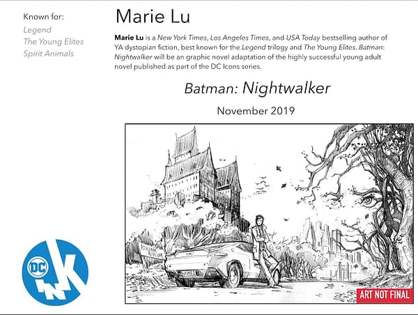 Marie Lu to Adapt Her Own Batman Novel, Nightwalker, as a Graphic Novel