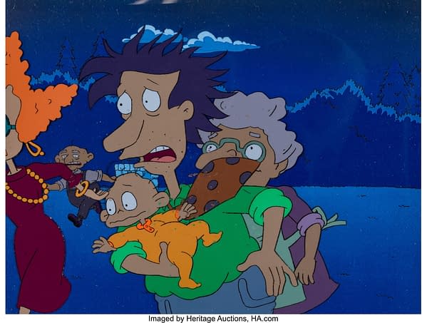 Rugrats Didi, Stu, Dil, Boris, and Minka Production Cel. Credit: Heritage Auction