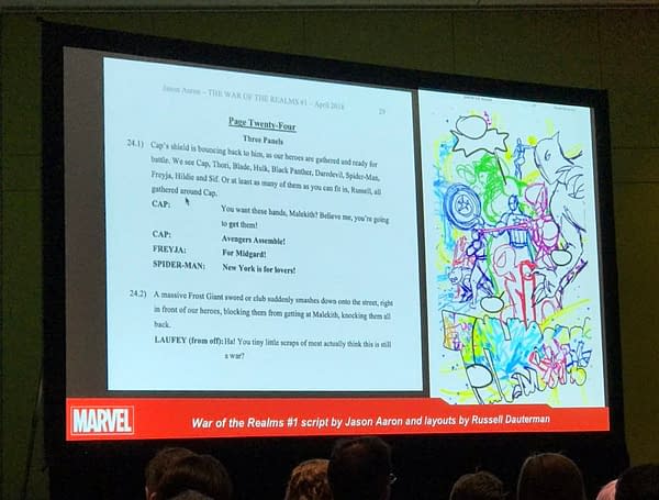 Making Comics the Marvel Way Panel at C2E2 &#8211; and Page 24 of War Of The Realms #1