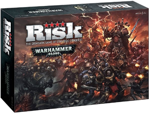 A look at the box art for Risk: Warhammer 40,000.