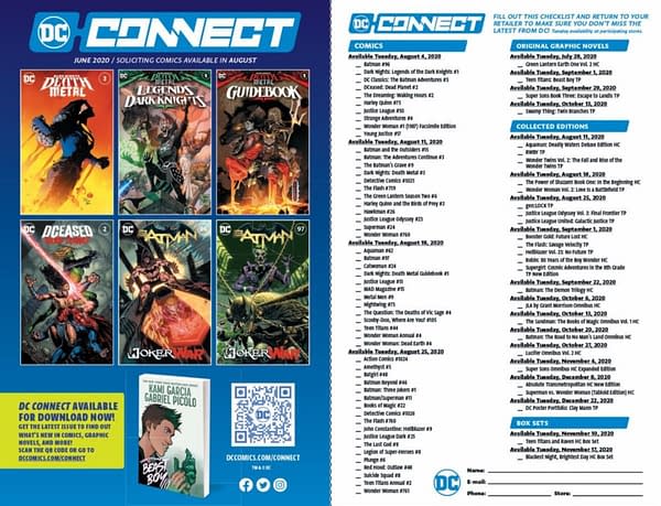 DC Comics Replaces Print Previews With Checklist Posters.