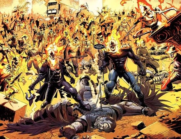 All the Ghost Riders brought together by Jason Aaron in 2010.