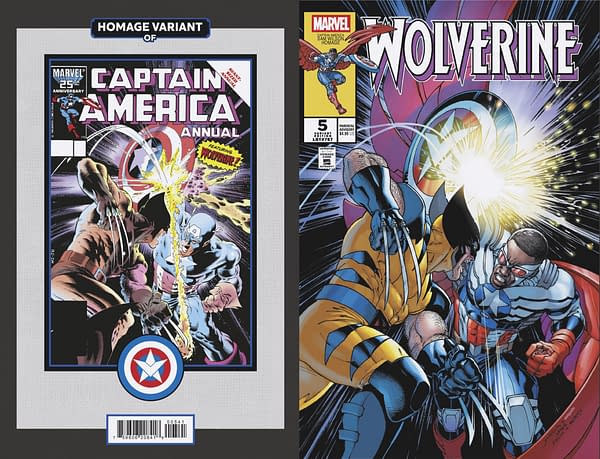 Cover image for WOLVERINE #5 DAVID YARDIN CAPTAIN AMERICA SAM WILSON HOMAGE VARIANT