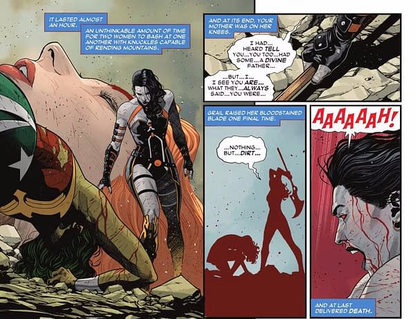 The Death Of Steve Trevor And The Birth Of Trinity In Wonder Woman #14