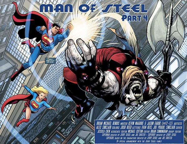 Man of Steel #4 art by Kevin Maguire and Alex Sinclair
