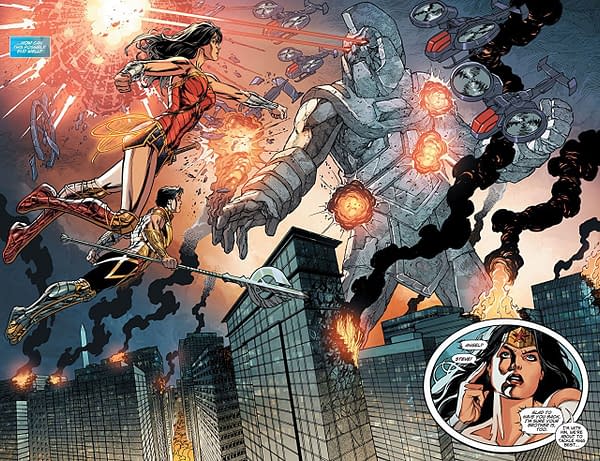 Wonder Woman #49 art by Jesus Merino and Romulo Fajardo Jr.