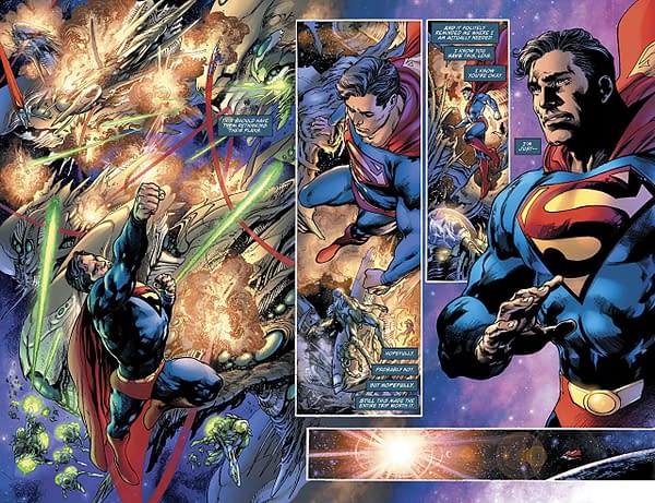 Superman #1 art by Ivan Reis, Joe Prado, and Alex Sinclair