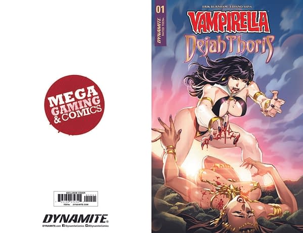 All the Retailer Exclusive Covers of Dejah Thoris/Vampirella #1