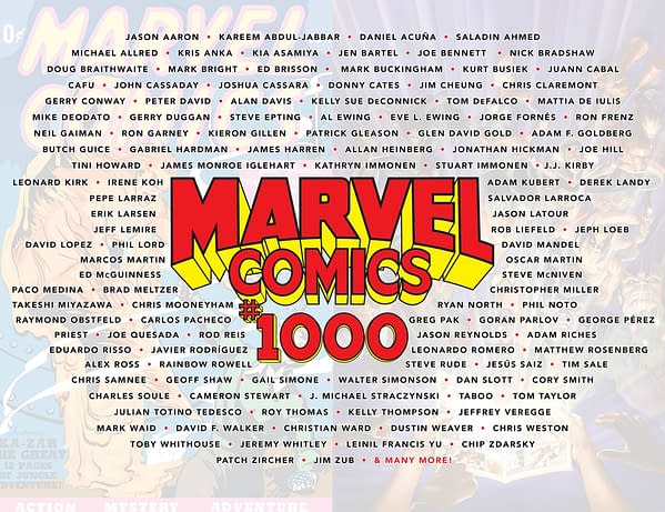 Oh Look, Neil Gaiman is Part Of Marvel Comics #1000 Too