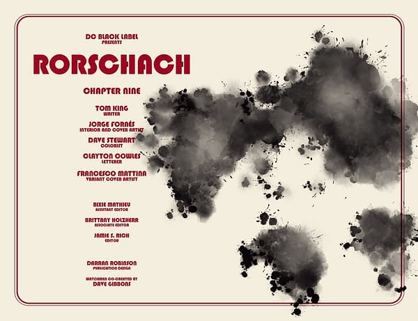 Interior preview page from RORSCHACH #9 (OF 12) CVR A JORGE FORNES (MR)