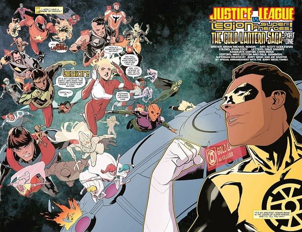Interior preview page from Justice League vs. The Legion of Super-Heroes #1