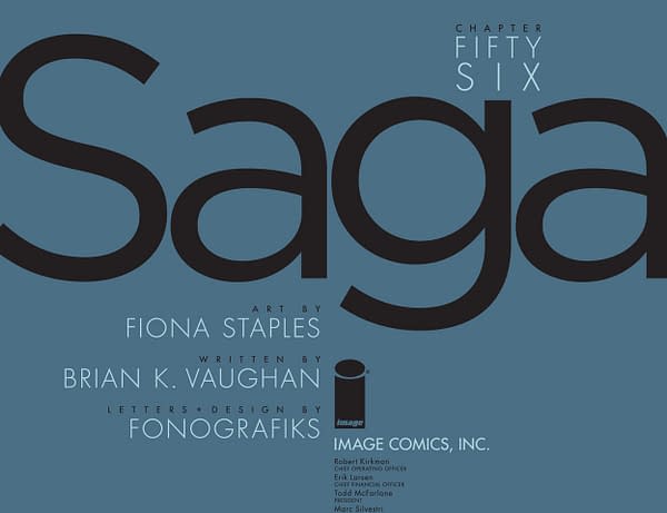 Preview: Saga #56 by Bryan K Vaughan and Fiona Staples