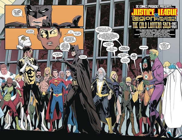 Interior preview page from Justice League vs. The Legion of Super-Heroes #5