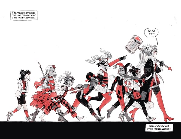 Interior preview page from Harley Quinn: Black, White, and Redder #4