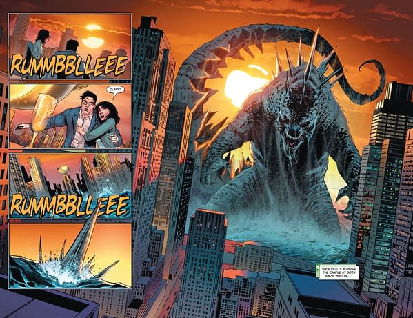 Interior preview page from Justice League vs. Godzilla vs. Kong #1