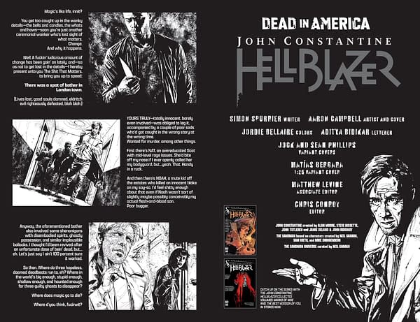Interior preview page from John Constantine: Hellblazer - Dead in America #1