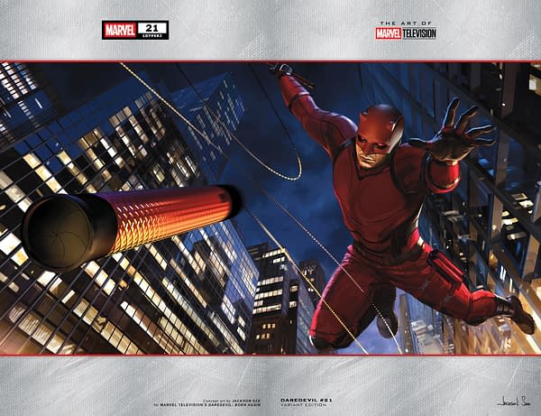 Cover image for DAREDEVIL #21 JACKSON SZE MARVEL TELEVISION WRAPAROUND VARIANT