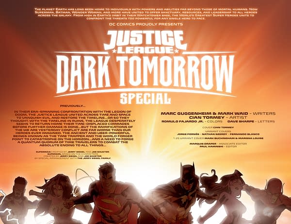 Interior preview page from Justice League: Dark Tomorrow Special #1