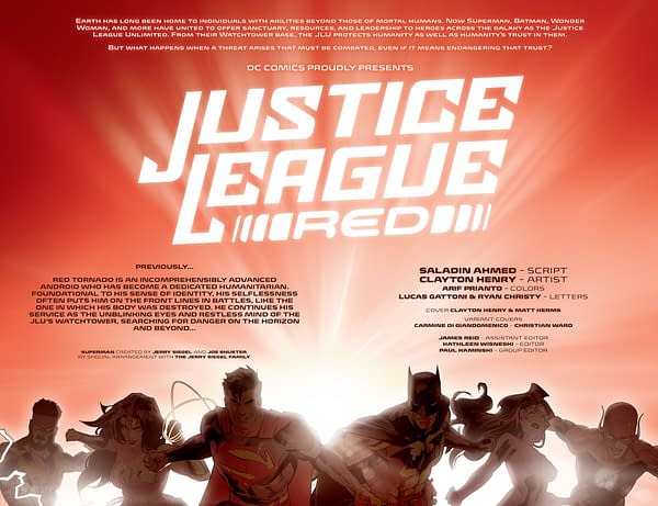 Interior preview page from Justice League Red #1