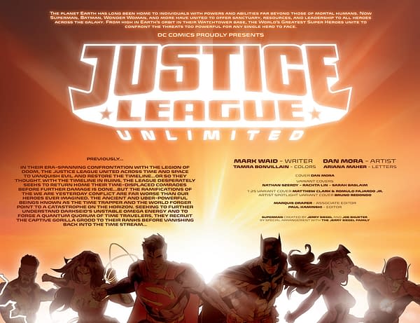 Interior preview page from Justice League Unlimited #10