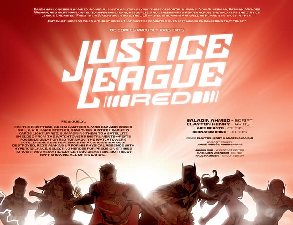 Interior preview page from Justice League Red #2