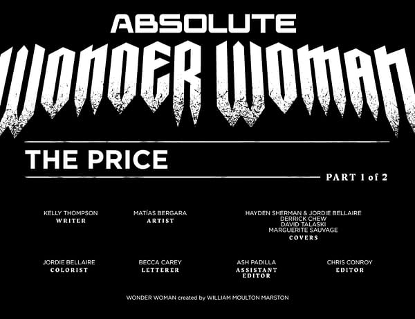Interior preview page from Absolute Wonder Woman #13