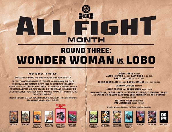 Interior preview page from DC KO: Wonder Woman vs Lobo #1