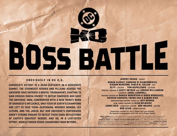 Interior preview page from DC KO: Boss Battle #1