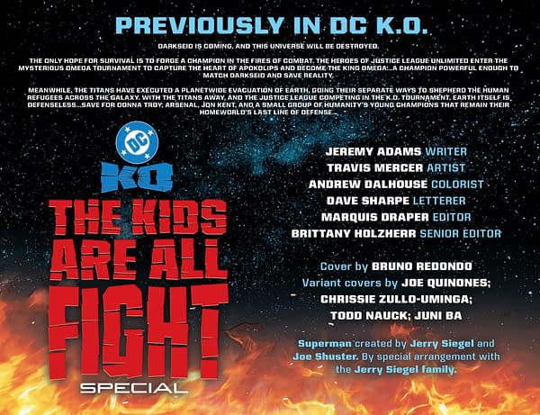 Interior preview page from DC KO: The Kids Are All Fight Special #1