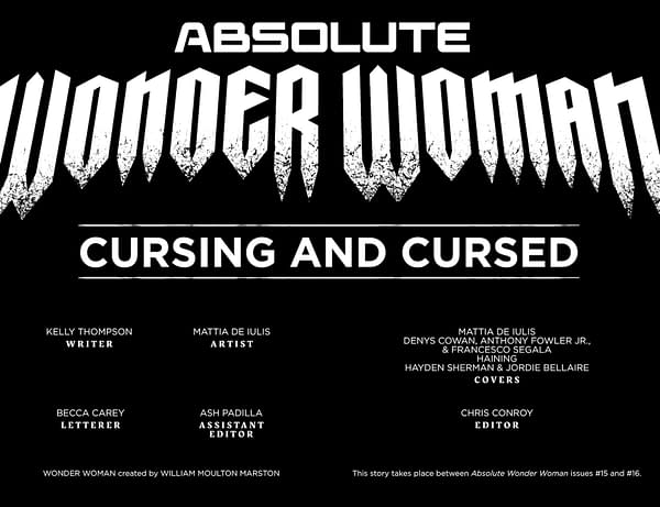 Interior preview page from Absolute Wonder Woman 2026 Annual #1