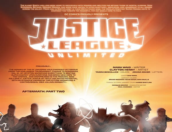 Interior preview page from Justice League Unlimited #18