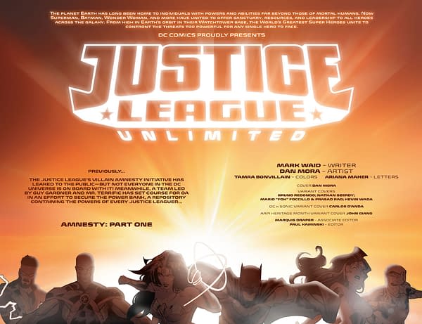 Interior preview page from Justice League Unlimited #19