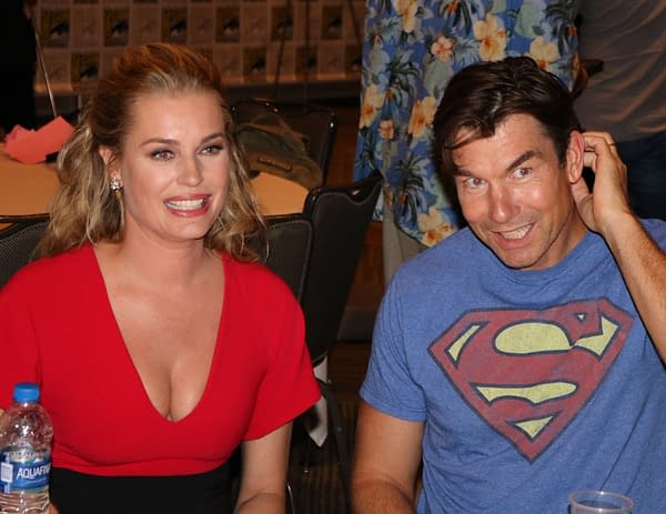 Bleeding Cool Interviews Jerry O'Connell [Voice of Superman] and Rebecca Romijin [Lois Lane] at SDCC's Death of Superman Premiere