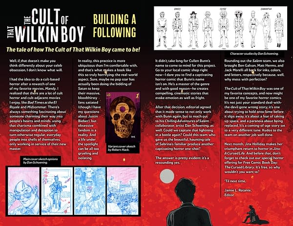 Interior preview page from Chilling Adventures Presents: The Cult Of That Wilkin Boy #1