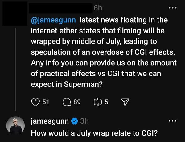 Superman: James Gunn Shuts Down More Filming/VFX Assumptions
