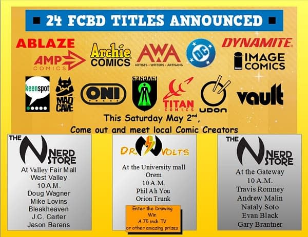 Free Comic Book Day Tomorrow. And Also Comics Giveaway Day