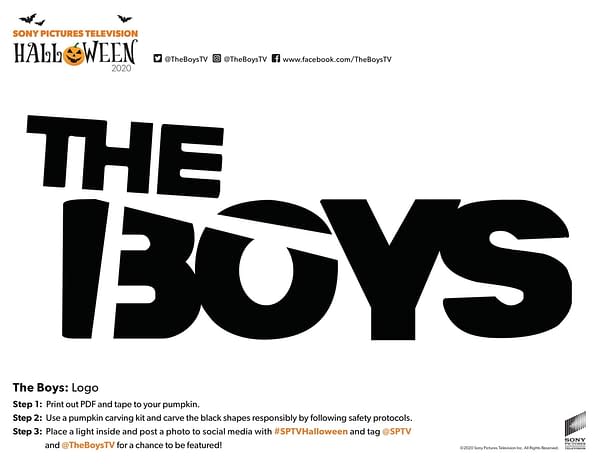 The Boys and other shows are getting pumpkin carving stencils courtesy of Sony Pictures TV (Image: SPTV)