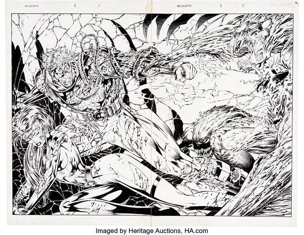 Jim Lee's Triple-Page Batman Spread Will Sell For Over $300,000
