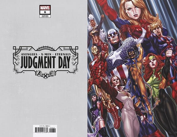 Cover image for A.X.E.: JUDGMENT DAY 6 BROOKS VIRGIN VARIANT [AXE]