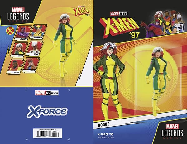 Cover image for X-FORCE #50 X-MEN 97 ROGUE ACTION FIGURE VARIANT [FALL]