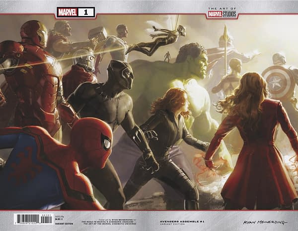 Cover image for AVENGERS ASSEMBLE #1 RYAN MEINERDING WRAPAROUND MARVEL STUDIOS VARIANT