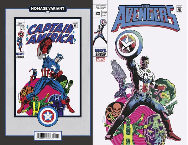 Cover image for AVENGERS #22 MIKE WALSH CAPTAIN AMERICA SAM WILSON HOMAGE VARIANT