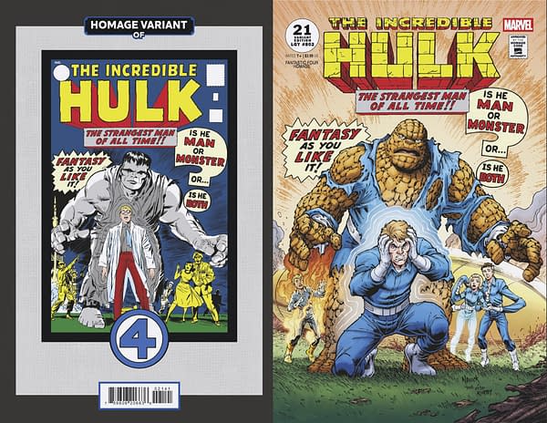 Cover image for INCREDIBLE HULK #21 TODD NAUCK FANTASTIC FOUR HOMAGE VARIANT