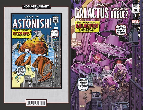 Cover image for WHAT IF...? GALACTUS: GALACTUS TRANSFORMED ROGUE? #1 DAN JURGENS SCI-FI HOMAGE V ARIANT