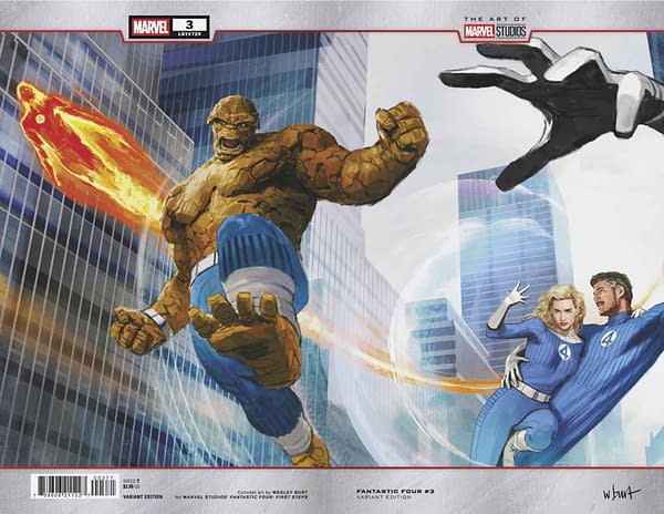 Cover image for FANTASTIC FOUR #3 WESLEY BURT MARVEL STUDIOS WRAPAROUND VARIANT [DOOM]