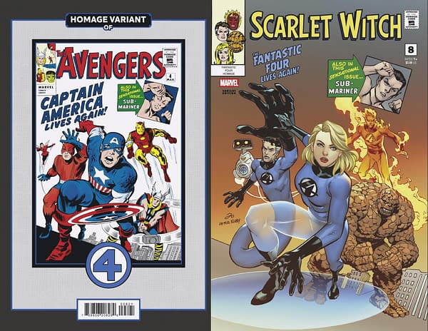 Cover image for SCARLET WITCH #8 MARCUS TO FANTASTIC FOUR HOMAGE VARIANT