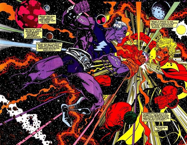 Infinity War art by Ron Lim, Al Milgrom, and Ian Laughlin